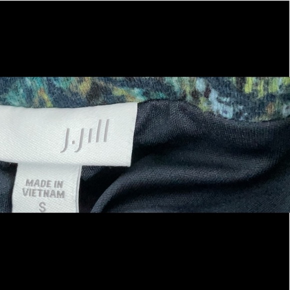 J. Jill Boho textured Knit,Stretch,Midi Skirt,70% cotton,lined,emerald green - Picture 4 of 6